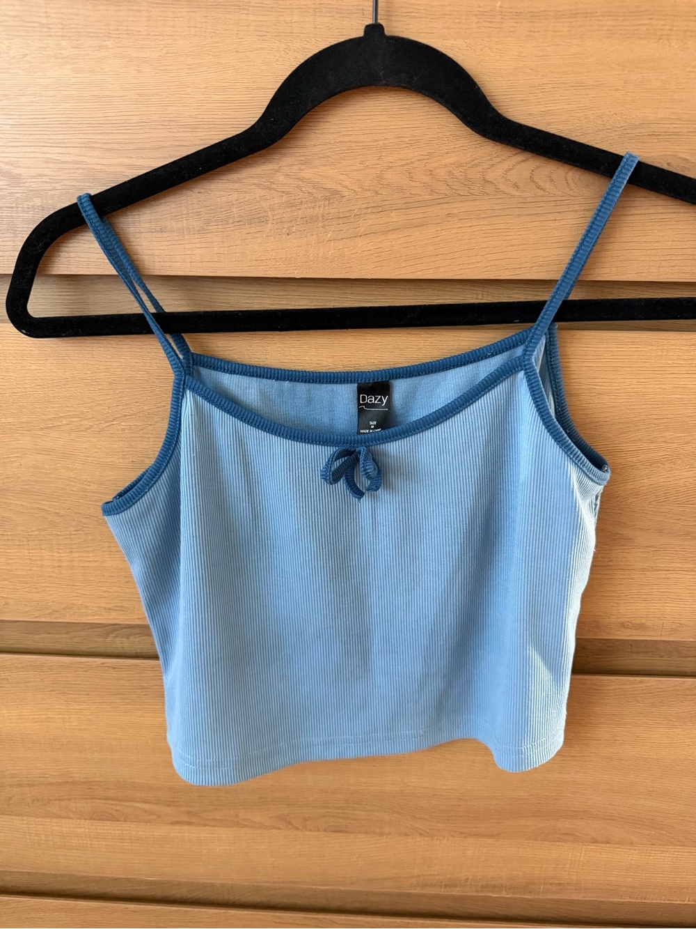 Dazy Blue ribbed cami tank M
